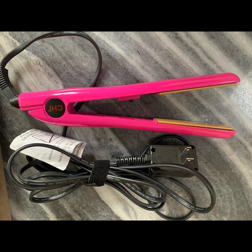 Chi flat iron straightener hot pink